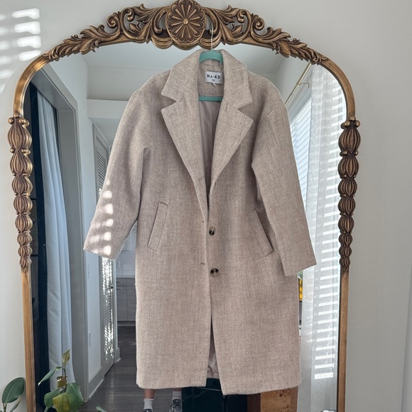 NA-KD Women's Beige Trench Coat - Picture 1 of 6